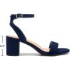 image:imageDREAM PAIRS Womens Open Toe Ankle Strap Low Block Chunky Heels Sandals Party Dress Pumps ShoesNavySuede
