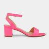image:imageDREAM PAIRS Womens Open Toe Ankle Strap Low Block Chunky Heels Sandals Party Dress Pumps ShoesNeonPinkPu
