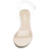 image:imageDREAM PAIRS Womens Open Toe Ankle Strap Low Block Chunky Heels Sandals Party Dress Pumps ShoesNudeClear