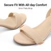 image:imageDREAM PAIRS Womens Open Toe Ankle Strap Low Block Chunky Heels Sandals Party Dress Pumps ShoesNudeNubuck