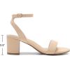 image:imageDREAM PAIRS Womens Open Toe Ankle Strap Low Block Chunky Heels Sandals Party Dress Pumps ShoesNudeNubuck