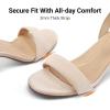 image:imageDREAM PAIRS Womens Open Toe Ankle Strap Low Block Chunky Heels Sandals Party Dress Pumps ShoesNudeSuede