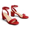 image:imageDREAM PAIRS Womens Open Toe Ankle Strap Low Block Chunky Heels Sandals Party Dress Pumps ShoesRedSuede