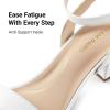 image:imageDREAM PAIRS Womens Open Toe Ankle Strap Low Block Chunky Heels Sandals Party Dress Pumps ShoesWhitePu