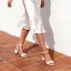 image:imageDREAM PAIRS Womens Open Toe Ankle Strap Low Block Chunky Heels Sandals Party Dress Pumps ShoesWhitePu