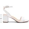image:imageDREAM PAIRS Womens Open Toe Ankle Strap Low Block Chunky Heels Sandals Party Dress Pumps ShoesWhitePu