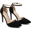 image:imageDREAM PAIRS Womens OppointedLacey Pointed Toe Ankle Strap High Heel Stiletto Pumps Wedding Dress ShoesBlackNubuck