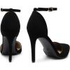 image:imageDREAM PAIRS Womens OppointedLacey Pointed Toe Ankle Strap High Heel Stiletto Pumps Wedding Dress ShoesBlackNubuck
