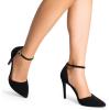image:imageDREAM PAIRS Womens OppointedLacey Pointed Toe Ankle Strap High Heel Stiletto Pumps Wedding Dress ShoesBlackNubuck