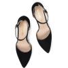 image:imageDREAM PAIRS Womens OppointedLacey Pointed Toe Ankle Strap High Heel Stiletto Pumps Wedding Dress ShoesBlackSuede