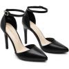 image:imageDREAM PAIRS Womens OppointedLacey Pointed Toe Ankle Strap High Heel Stiletto Pumps Wedding Dress ShoesBlackpu