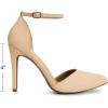 image:imageDREAM PAIRS Womens OppointedLacey Pointed Toe Ankle Strap High Heel Stiletto Pumps Wedding Dress ShoesNudeNubuck