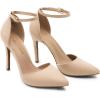 image:imageDREAM PAIRS Womens OppointedLacey Pointed Toe Ankle Strap High Heel Stiletto Pumps Wedding Dress ShoesNudeSuede