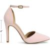 image:imageDREAM PAIRS Womens OppointedLacey Pointed Toe Ankle Strap High Heel Stiletto Pumps Wedding Dress ShoesPink
