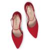 image:imageDREAM PAIRS Womens OppointedLacey Pointed Toe Ankle Strap High Heel Stiletto Pumps Wedding Dress ShoesRedSuede