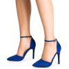 image:imageDREAM PAIRS Womens OppointedLacey Pointed Toe Ankle Strap High Heel Stiletto Pumps Wedding Dress ShoesRoyalBlue