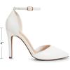 image:imageDREAM PAIRS Womens OppointedLacey Pointed Toe Ankle Strap High Heel Stiletto Pumps Wedding Dress ShoesWhitePu
