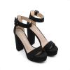 image:imageDREAM PAIRS Womens Platform Heel Sandals Open Toe Ankle Strap Heel Fashion Wedding Party Dress Sandals ShoesBlackNubuck