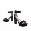 image:imageDREAM PAIRS Womens Platform Heel Sandals Open Toe Ankle Strap Heel Fashion Wedding Party Dress Sandals ShoesBlackNubuck