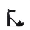 image:imageDREAM PAIRS Womens Platform Heel Sandals Open Toe Ankle Strap Heel Fashion Wedding Party Dress Sandals ShoesBlackSuede