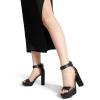 image:imageDREAM PAIRS Womens Platform Heel Sandals Open Toe Ankle Strap Heel Fashion Wedding Party Dress Sandals ShoesBlackpu