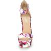 image:imageDREAM PAIRS Womens Platform Heel Sandals Open Toe Ankle Strap Heel Fashion Wedding Party Dress Sandals ShoesFloral