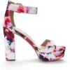 image:imageDREAM PAIRS Womens Platform Heel Sandals Open Toe Ankle Strap Heel Fashion Wedding Party Dress Sandals ShoesFloral