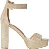 image:imageDREAM PAIRS Womens Platform Heel Sandals Open Toe Ankle Strap Heel Fashion Wedding Party Dress Sandals ShoesGoldGlitter