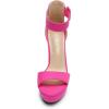 image:imageDREAM PAIRS Womens Platform Heel Sandals Open Toe Ankle Strap Heel Fashion Wedding Party Dress Sandals ShoesHot Pinksuede