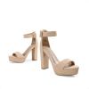 image:imageDREAM PAIRS Womens Platform Heel Sandals Open Toe Ankle Strap Heel Fashion Wedding Party Dress Sandals ShoesNude Nubuck