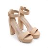 image:imageDREAM PAIRS Womens Platform Heel Sandals Open Toe Ankle Strap Heel Fashion Wedding Party Dress Sandals ShoesNudeNubuck