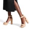 image:imageDREAM PAIRS Womens Platform Heel Sandals Open Toe Ankle Strap Heel Fashion Wedding Party Dress Sandals ShoesNudeNubuck