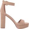 image:imageDREAM PAIRS Womens Platform Heel Sandals Open Toe Ankle Strap Heel Fashion Wedding Party Dress Sandals ShoesNudeSuede