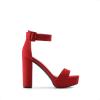 image:imageDREAM PAIRS Womens Platform Heel Sandals Open Toe Ankle Strap Heel Fashion Wedding Party Dress Sandals ShoesRedSuede