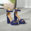 image:imageDREAM PAIRS Womens Platform Heel Sandals Open Toe Ankle Strap Heel Fashion Wedding Party Dress Sandals ShoesRoyalBlue