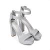 image:imageDREAM PAIRS Womens Platform Heel Sandals Open Toe Ankle Strap Heel Fashion Wedding Party Dress Sandals ShoesSilverGlitter