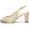 image:imageDREAM PAIRS Womens Sexy High Chunky Heels Peep Toe Platform Block Slingback Dress Pumps ShoesGold