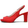 image:imageDREAM PAIRS Womens Sexy High Chunky Heels Peep Toe Platform Block Slingback Dress Pumps ShoesRedSuede
