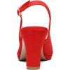 image:imageDREAM PAIRS Womens Sexy High Chunky Heels Peep Toe Platform Block Slingback Dress Pumps ShoesRedSuede