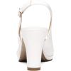 image:imageDREAM PAIRS Womens Sexy High Chunky Heels Peep Toe Platform Block Slingback Dress Pumps ShoesWhitePu