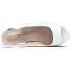 image:imageDREAM PAIRS Womens Sexy High Chunky Heels Peep Toe Platform Block Slingback Dress Pumps ShoesWhitePu
