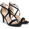 image:imageDREAM PAIRS Womens Strappy Stiletto High Heels Open Toe Rhinestone Wedding Dress Shoes Sparkly SandalsBlackNubuck
