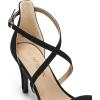 image:imageDREAM PAIRS Womens Strappy Stiletto High Heels Open Toe Rhinestone Wedding Dress Shoes Sparkly SandalsBlackNubuck