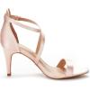image:imageDREAM PAIRS Womens Strappy Stiletto High Heels Open Toe Rhinestone Wedding Dress Shoes Sparkly SandalsChampagne Satin