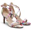 image:imageDREAM PAIRS Womens Strappy Stiletto High Heels Open Toe Rhinestone Wedding Dress Shoes Sparkly SandalsFloral