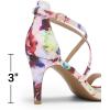 image:imageDREAM PAIRS Womens Strappy Stiletto High Heels Open Toe Rhinestone Wedding Dress Shoes Sparkly SandalsFloral