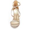 image:imageDREAM PAIRS Womens Strappy Stiletto High Heels Open Toe Rhinestone Wedding Dress Shoes Sparkly SandalsGoldGlitter