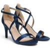 image:imageDREAM PAIRS Womens Strappy Stiletto High Heels Open Toe Rhinestone Wedding Dress Shoes Sparkly SandalsNavy