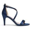 image:imageDREAM PAIRS Womens Strappy Stiletto High Heels Open Toe Rhinestone Wedding Dress Shoes Sparkly SandalsNavy