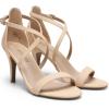 image:imageDREAM PAIRS Womens Strappy Stiletto High Heels Open Toe Rhinestone Wedding Dress Shoes Sparkly SandalsNudeNubuck